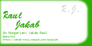 raul jakab business card